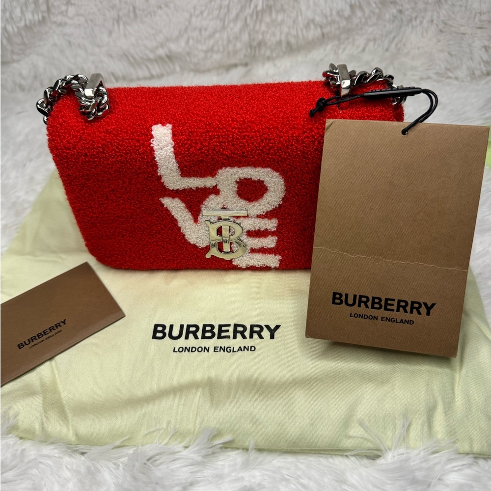 BURBERRY NWT
LOVE mini Lola Crossbody Cotton Terry Cloth Shoulder Bag
